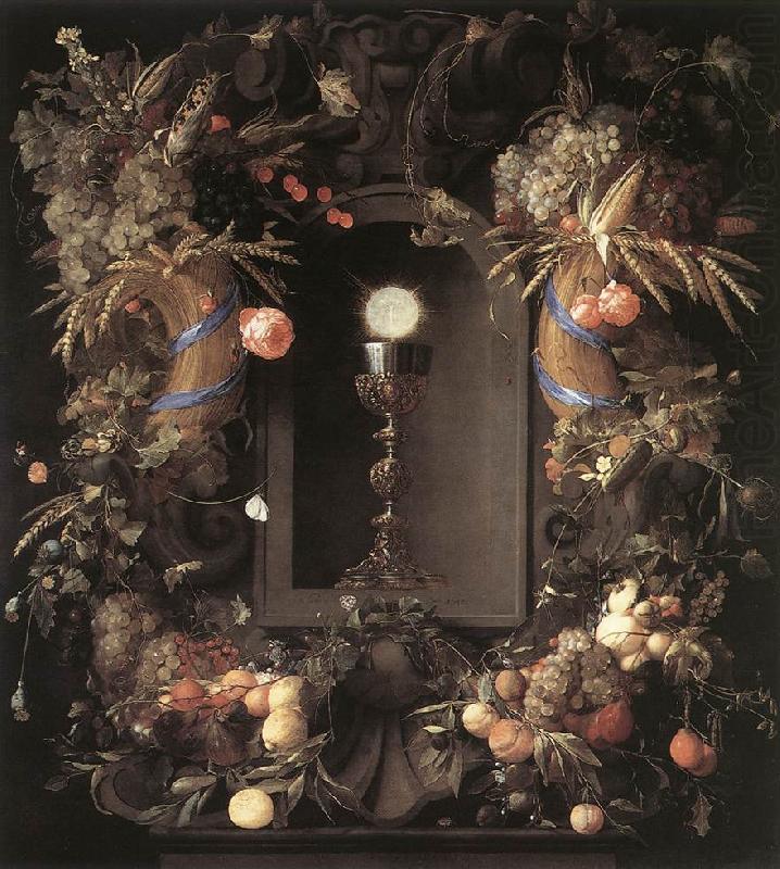 Jan Davidsz. de Heem Eucharist in Fruit Wreath china oil painting image